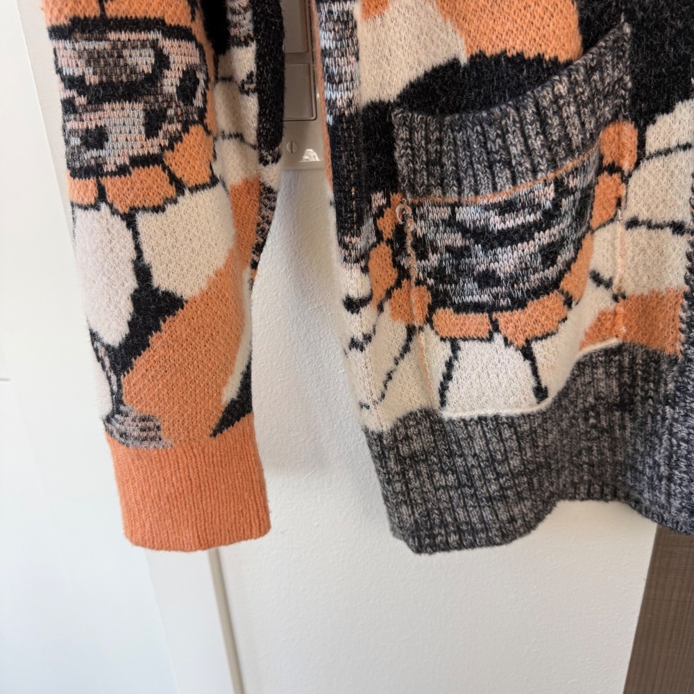 Free People August Cardigan in Peach Petals Combo Sweater Size XS - Picture 6 of 13